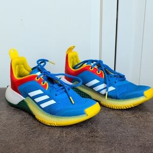 Adidas Kids' Blue and Yellow Sneakers